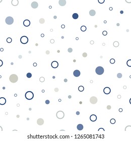 Light Blue, Yellow vector seamless backdrop with dots. Modern abstract illustration with colorful water drops. Pattern for design of fabric, wallpapers.