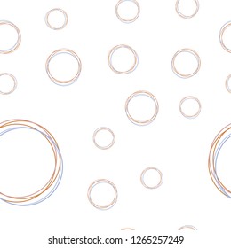 Light Blue, Yellow vector seamless pattern with spheres. Illustration with set of shining colorful abstract circles. Texture for window blinds, curtains.