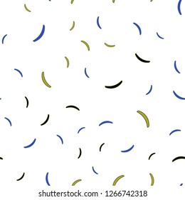 Light Blue, Yellow vector seamless backdrop with wry lines. An elegant bright illustration with gradient. Abstract style for your business design.