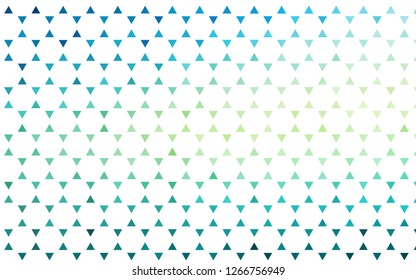 Light Blue, Yellow vector seamless layout with lines, triangles. Triangles on abstract background with colorful gradient. Template for business cards, websites.
