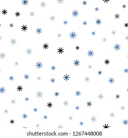 Light Blue, Yellow vector seamless template with ice snowflakes. Colorful snowflakes with gradient on abstract background. Pattern for design of fabric, wallpapers.
