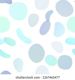 Light Blue, Yellow vector seamless texture with disks. Blurred decorative design in abstract style with bubbles. Trendy design for wallpaper, fabric makers.