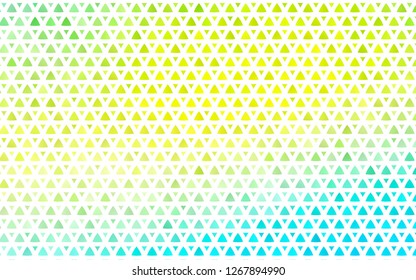 Light Blue, Yellow vector seamless cover in polygonal style. Illustration with set of colorful triangles. Pattern for design of fabric, wallpapers.