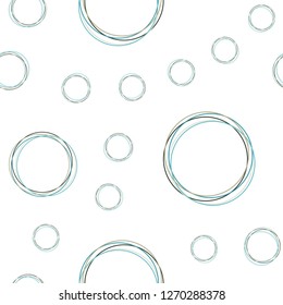 Light Blue, Yellow vector seamless layout with circle shapes. Blurred bubbles on abstract background with colorful gradient. Design for wallpaper, fabric makers.