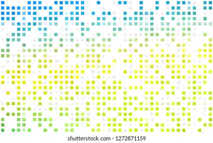Light Blue, Yellow vector seamless texture in rectangular style. Rectangles on abstract background with colorful gradient. Trendy design for wallpaper, fabric makers.