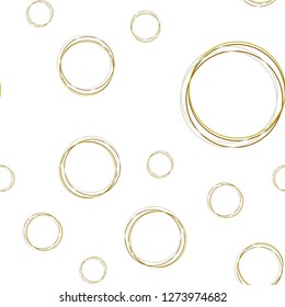 Light Blue, Yellow vector seamless template with circles. Abstract illustration with colored bubbles in nature style. Design for textile, fabric, wallpapers.