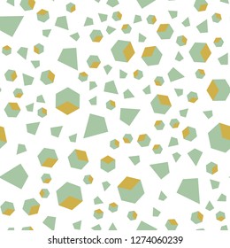 Light Blue, Yellow vector seamless, isometric background with triangles, cubes. Decorative design in abstract style with lines, cubes. Texture for window blinds, curtains.