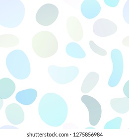 Light Blue, Yellow vector seamless background with bubbles. Illustration with set of shining colorful abstract circles. Template for business cards, websites.