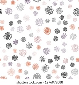 Light Blue, Yellow vector seamless texture with colored snowflakes. Snow on blurred abstract background with gradient. Design for textile, fabric, wallpapers.