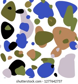 Light Blue, Yellow vector seamless cover with spots. Blurred bubbles on abstract background with colorful gradient. Design for textile, fabric, wallpapers.