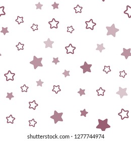 Light Blue, Yellow vector seamless cover with small and big stars. Decorative shining illustration with stars on abstract template. Template for business cards, websites.