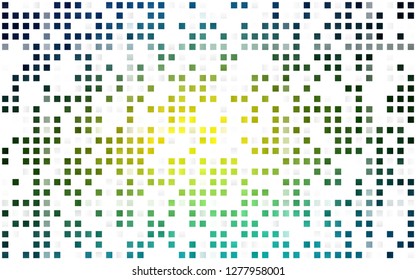 Light Blue, Yellow vector seamless backdrop with rectangles, squares. Rectangles on abstract background with colorful gradient. Design for textile, fabric, wallpapers.