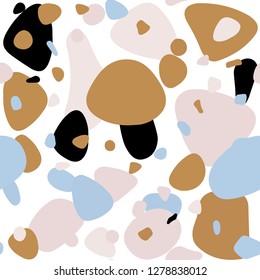 Light Blue, Yellow vector seamless pattern with spheres. Blurred bubbles on abstract background with colorful gradient. Design for textile, fabric, wallpapers.
