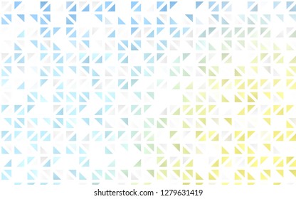 Light Blue, Yellow vector seamless pattern in polygonal style. Decorative design in abstract style with triangles. Pattern for design of window blinds, curtains.