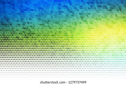 Light Blue, Yellow vector seamless texture in triangular style. Abstract gradient illustration with triangles. Template for business cards, websites.