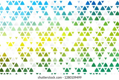 Light Blue, Yellow vector seamless background with triangles. Decorative design in abstract style with triangles. Pattern for design of fabric, wallpapers.