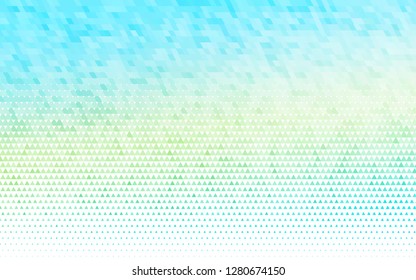Light Blue, Yellow vector seamless backdrop with lines, triangles. Illustration with set of colorful triangles. Design for textile, fabric, wallpapers.