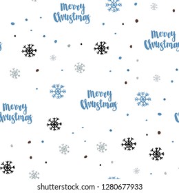 Light Blue, Yellow vector seamless pattern with christmas snowflakes. Colorful snowflakes with gradient on abstract background. Template for business cards, websites.