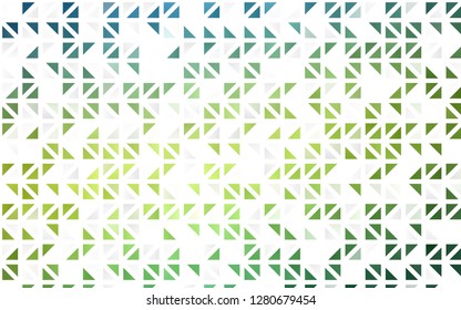 Light Blue, Yellow vector seamless layout with lines, triangles. Decorative design in abstract style with triangles. Pattern for trendy fabric, wallpapers.