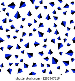 Light Blue, Yellow vector seamless, isometric template with crystals, triangles. Triangles on abstract background with colorful gradient. Texture for window blinds, curtains.