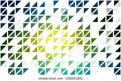 Light Blue, Yellow vector seamless background with triangles. Decorative design in abstract style with triangles. Pattern for trendy fabric, wallpapers.