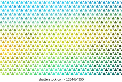 Light Blue, Yellow vector seamless template with crystals, triangles. Abstract gradient illustration with triangles. Pattern for design of fabric, wallpapers.