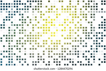 Light Blue, Yellow vector seamless backdrop with rectangles, squares. Glitter abstract illustration with rectangular shapes. Pattern for design of fabric, wallpapers.
