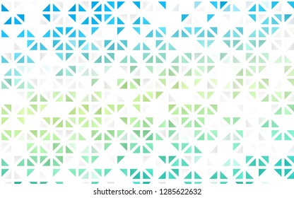 Light Blue, Yellow vector seamless backdrop with lines, triangles. Abstract gradient illustration with triangles. Pattern for design of fabric, wallpapers.
