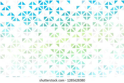 Light Blue, Yellow vector seamless background with triangles. Beautiful illustration with triangles in nature style. Design for textile, fabric, wallpapers.