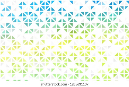 Light Blue, Yellow vector seamless background with triangles. Abstract gradient illustration with triangles. Template for business cards, websites.