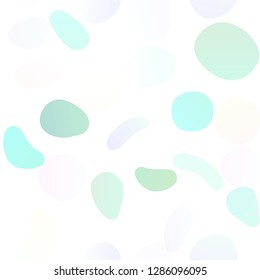 Light Blue, Yellow vector seamless texture with disks. Blurred decorative design in abstract style with bubbles. Pattern for design of fabric, wallpapers.