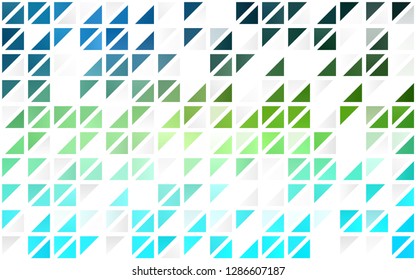 Light Blue, Yellow vector seamless layout with lines, triangles. Abstract gradient illustration with triangles. Trendy design for wallpaper, fabric makers.