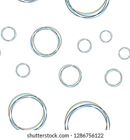 Light Blue, Yellow vector seamless cover with spots. Blurred decorative design in abstract style with bubbles. Template for business cards, websites.