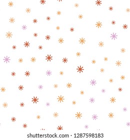Light Blue, Yellow vector seamless texture with colored snowflakes. Colorful snowflakes with gradient on abstract background. Pattern for design of fabric, wallpapers.