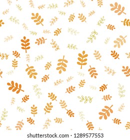 Light Blue, Yellow vector seamless natural backdrop with leaves, branches. Brand new colored illustration with leaves and branches. Texture for window blinds, curtains.