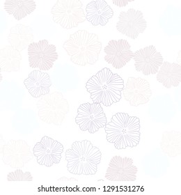 Light Blue, Yellow vector seamless abstract pattern with flowers. Shining colored illustration with flowers. Design for wallpaper, fabric makers.