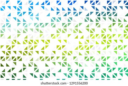 Light Blue, Yellow vector seamless cover in polygonal style. Decorative design in abstract style with triangles. Pattern for design of fabric, wallpapers.