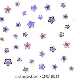 Light Blue, Yellow vector seamless template with sky stars. Modern geometrical abstract illustration with stars. Texture for window blinds, curtains.