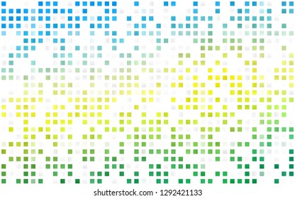 Light Blue, Yellow vector seamless background with rectangles. Illustration with set of colorful rectangles. Trendy design for wallpaper, fabric makers.