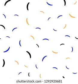 Light Blue, Yellow vector seamless background with curved lines. Geometric illustration in abstract style with gradient.  A new texture for your  ad, booklets, leaflets.