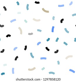 Light Blue, Yellow vector seamless background with bent lines. Colorful illustration in abstract marble style with gradient. The template for cell phone backgrounds.