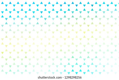 Light Blue, Yellow vector seamless layout with lines, triangles. Beautiful illustration with triangles in nature style. Design for textile, fabric, wallpapers.