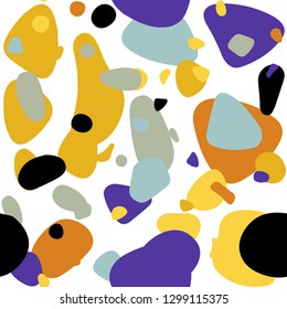 Light Blue, Yellow vector seamless pattern with spheres. Illustration with set of shining colorful abstract circles. Pattern for design of fabric, wallpapers.