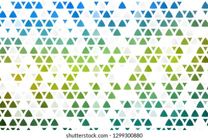 Light Blue, Yellow vector seamless background with triangles. Modern abstract illustration with colorful triangles. Pattern for trendy fabric, wallpapers.