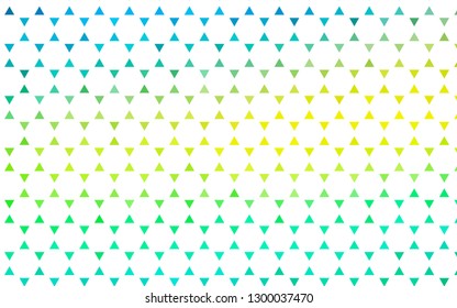 Light Blue, Yellow vector seamless background with triangles. Glitter abstract illustration with triangular shapes. Pattern for design of fabric, wallpapers.