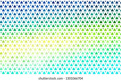 Light Blue, Yellow vector seamless cover in polygonal style. Modern abstract illustration with colorful triangles. Pattern for design of window blinds, curtains.