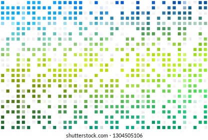 Light Blue, Yellow vector seamless backdrop with rectangles, squares. Decorative design in abstract style with rectangles. Pattern for design of fabric, wallpapers.