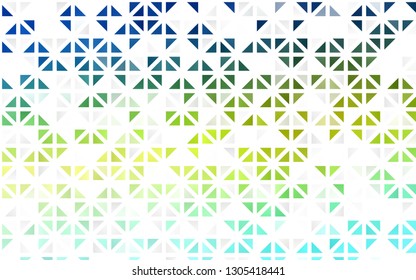 Light Blue, Yellow vector seamless pattern in polygonal style. Abstract gradient illustration with triangles. Design for textile, fabric, wallpapers.