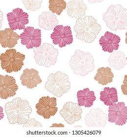 Light Blue, Yellow vector seamless natural artwork with flowers. Brand new colored illustration with flowers. Pattern for trendy fabric, wallpapers.