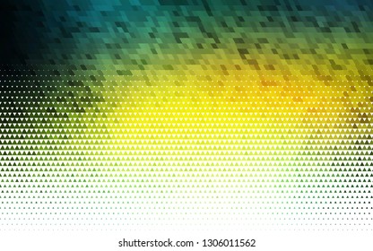 Light Blue, Yellow vector seamless template with crystals, triangles. Abstract gradient illustration with triangles. Pattern for design of fabric, wallpapers.